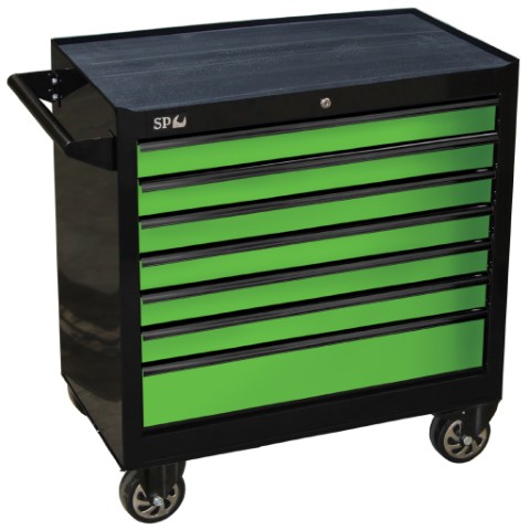 SP - ROLLER CAB BLACK/GREEN 7 DRAWER CUSTOM SUMO 